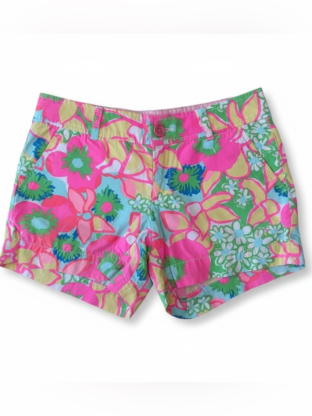 Lilly Pulitzer Callahan Shorts Size 2 – Pink Tropical Floral Print